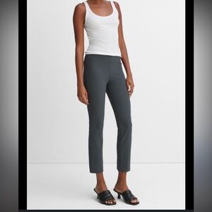 Vince Xs Pull on Pants With Zipper Sage Army Green fall casual preppy formal